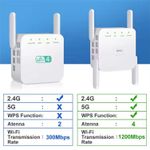 product_image_name-Generic-Répéteur WiFi 1200 Mbps double bande 2,4 et 5 GHz, 4 antennes 2 dBi, port LAN 100 M, 110-240-2
