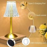 Lampe de table LED en cristal