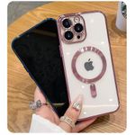 Generic Coque Femme IPhone 11 Pro Max - MagSafe Transparent Rose - image 2