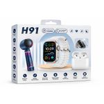 Generic Montre Connectée Smartwatch – Pack 3 en 1 avec Écouteurs Bluetooth Sans Fil