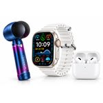 Generic Montre Connectée Smartwatch – Pack 3 en 1 avec Écouteurs Bluetooth Sans Fil - image 2