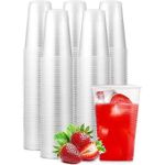 Generic LOT de 100 Gobelets en plastique transparent jetables de 200 ml