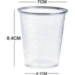 Generic LOT de 100 Gobelets en plastique transparent jetables de 200 ml - image 3