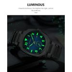 product_image_name-Curren-Montre Homme De Luxe, Bracelet En Acier Inoxydable, Grand Écran, Horloge à Quartz, Avec Pointeur Lumineux - Modèle C8472-2