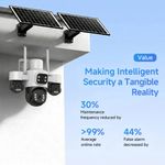 Generic Caméra de surveillance solaire 4G qui prend PUCE 4 objectifs - image 5