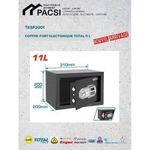 TOTAL Coffre-fort électronique 11 litres