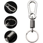 Generic Lot De 4 Porte-clés à Ressort Rétractable En Acier Inoxydable