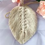 product_image_name-Generic-Ensemble de 2 porte-rideaux, ruban de rideau style bohème, simple et élégant, tissé en coton - Blanc-5