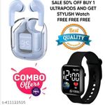 product_image_name-Generic-Montre Connectée Sport + Écouteurs Sans Fil avec Boîtier Intelligent-2