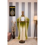 Mode Ensemble Kimono Dégradé Vert & Crème – Chic et Tendance