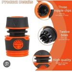 product_image_name-Fashion-Connecteur de Tuyau d'Arrosage avec Adaptateur - Accessoire de Fixation Universel en Plastique - Diamètre Intérieur 12mm, Diamètre Extérieur 16mm - Orange et Noir-2