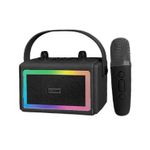 Generic Enceinte Bluetooth Portable – Avec Microphone Sans Fil et Lumières LED