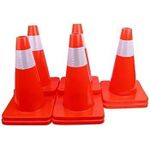 Cône De Signalisation Routière Réfléchissant Sécurité et Visibilité Orange