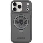Diverse Étui en cuir Santa Barbara Compatible pour iPhone 16 Pro Max - Gris