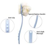 product_image_name-ShebSheb-2 pièces de brosses exfoliantes pour le corps, brosses pour le dos avec poils et éponge en mesh (rose et bleu)-2