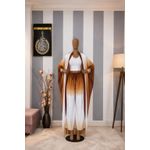 Mode Ensemble Kimono Dégradé Marron & Blanc – Élégance Moderne
