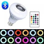 product_image_name-Generic-Haut-parleur De Musique Ampoule Bluetooth 2 En 1 - Lumières De Haut-parleur LED - Blanc-2