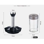 product_image_name-Generic-Support à Épices Rotatif 360° (6 Pots) - Bocaux en Verre, Couvercles en Acier Inoxydable (3 Ouvertures) - Organisation Compacte et Fraîcheur Optimale pour la Cuisine-2