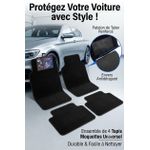 Premium ensemble de 4 tapis de moquettes noir de voiture - image 3