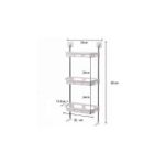 Generic Etagère de rangement pour toilette 3 niveaux - image 4