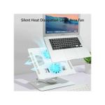 Generic Support pour ordinateur (blanc) avec 2 ventilateur de refroidissement - image 2