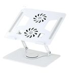 Generic Support pour ordinateur (blanc) avec 2 ventilateur de refroidissement - image 3