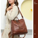 product_image_name-STY-Sac à main femme, sac à dos pour femmes, version coréenne, sac PU, sac bandoulière, sac à poignée supérieure - Marron Foncé-8