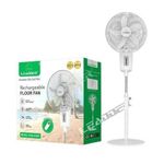 Leadder Ventilateur Sur Pied Rechargeable Télécommandé - 16 pouces - 12h autonomie 