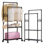 Generic Porte-manteau simple d'intérieur à double barre - 2 Niveaux - image 2