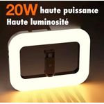 Generic Lampe LED de Vlogging Rechargeable – Éclairage Professionnel 3 Températures - image 3