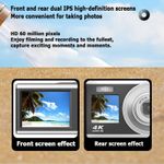 Generic Caméra numérique 4K HD avec zoom optique, 60MP, écran double pour selfies - image 6