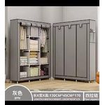 product_image_name-Generic-Armoire en tissu simple à trois rangées - Gris-3