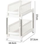 product_image_name-Generic-Support De Rangement Multifonctionnel Coulissant à Double Couche pour Cuisine, Salle De Bain, Buanderie Etc.-4
