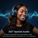 Generic Casque Bluetooth supra-auriculaire à éclairage RVB changeant de couleur — Noir - image 4