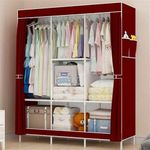 Generic Placard Armoire Démontables 08 Compartiment Avec 3 Battants à Housse _ROUGE