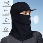 product_image_name-Generic-Masque De Cyclisme D'extérieur, Masque De Protection Solaire En Soie Glacée, Cagoule, Unisexe - Noir-2
