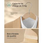 Generic Lot de 10 cintres en bois Rotatif - image 4