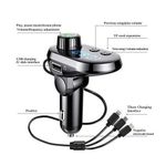Generic Bluetooth Kit Transmetteur Sans Fil Pour Voiture Q15 - Noir - image 4