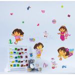 product_image_name-Generic-Dora  Autocollant Mural Vinyle - Rose / Noire-5