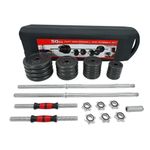 Generic Haltères 50kg 2 en 1 Ajustable - Kit de Poids de Musculation