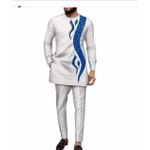 Ensemble Tunique  Manches longue  blanc brodé