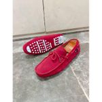 Geogra MOCASSIN Homme EN CUIR  DAIM ROUGE