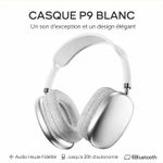 Generic Casque Bluetooth P9 - Blanc