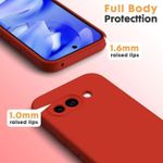 Generic Coque En Silicone Google Pixel 10A + 1 Antichoc 5D - Rouge - image 4
