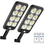Generic Lampadaires Solaire Noir Avec Télécommande