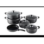 Lot de 5 casseroles à couvercle vitré + 1 poêle 