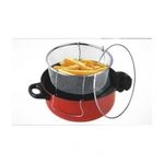 Friteuse - Poele Cuit Vapeur 24 Cm - Rouge