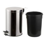 product_image_name-Generic-Poubelle De Salle De Bain URBAN - 3L - Ronde - Acier - Gris - Finition Matte-3