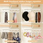 Generic 360 Degree Rotating Clothes Hanger 12 Hooks, High Strength Plastic Closet Organizer, Space Saving Storage Rack for Home Dorm - image 3