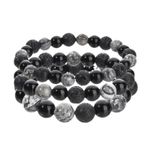 product_image_name-Fashion-Bracelet pour homme en perles de pierre volcanique, agate et obsidienne tissé à la main-5